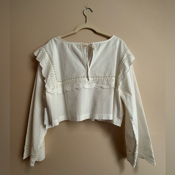 TREASURE & BOND Cutwork Yoke Crop
Cotton Blouse Ivory XL NWT Nordstrom SOLD OUT - Picture 2 of 16